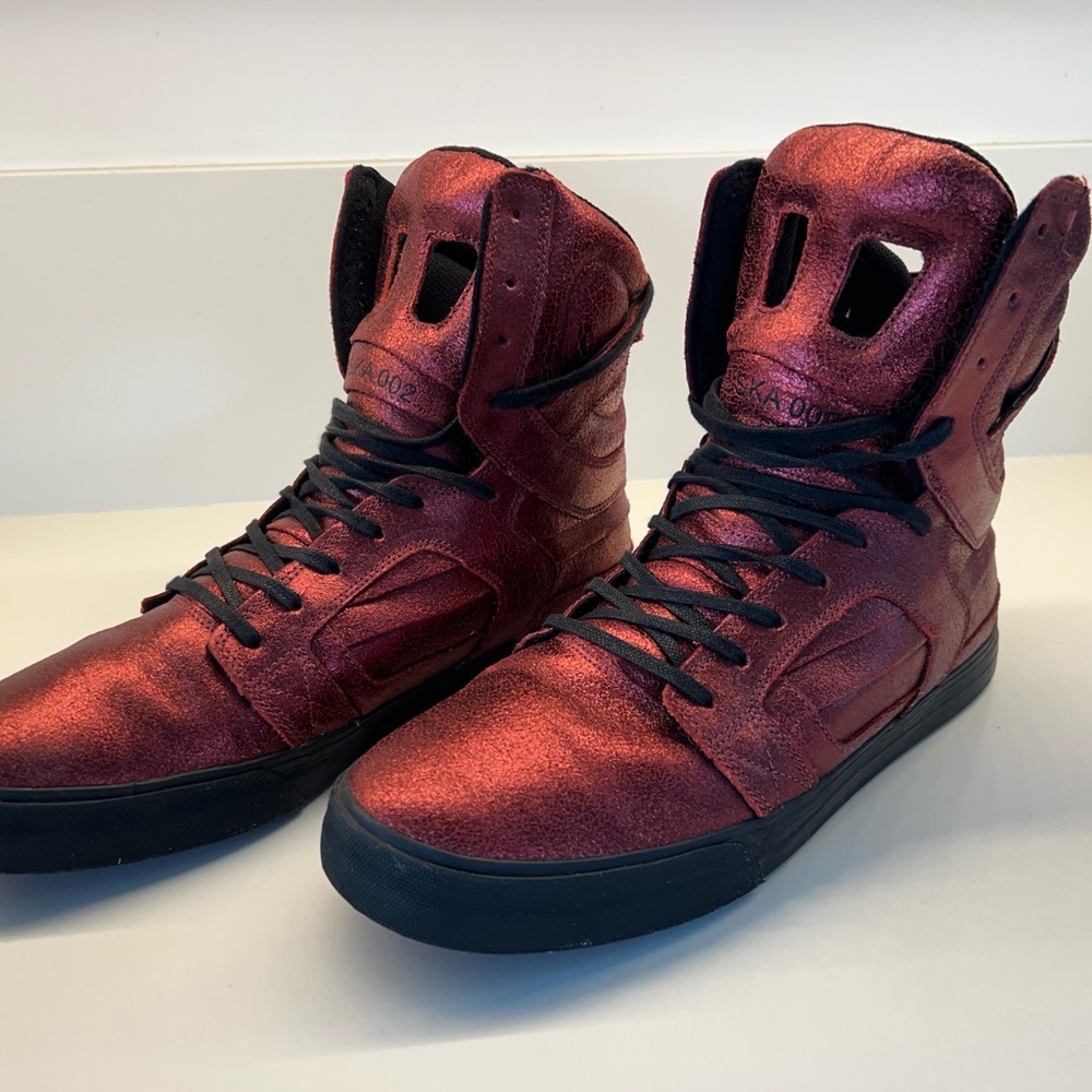 Chad Muska Skytop II 2 High-Top Metallic Red Sneakers